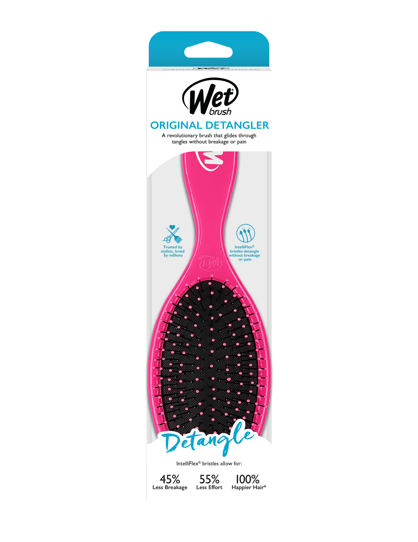 Perie de Par pentru Descurcarea Parului Wet Brush Original Roz