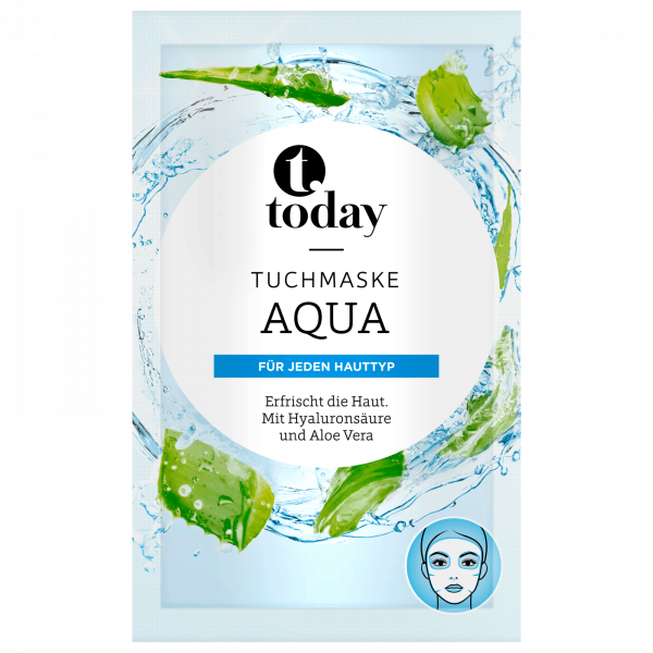 Masca de Fata cu Acid Hialuronic si Aloe Vera Today, pachet de 1 bucata