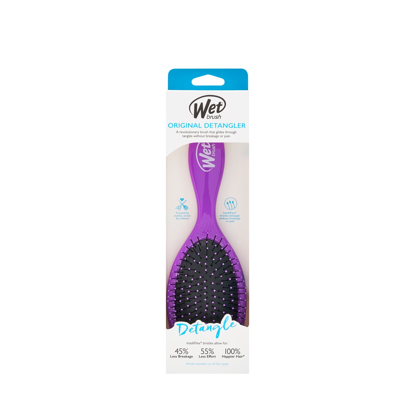 Perie de Par pentru Descurcarea Parului Wet Brush Original Mov