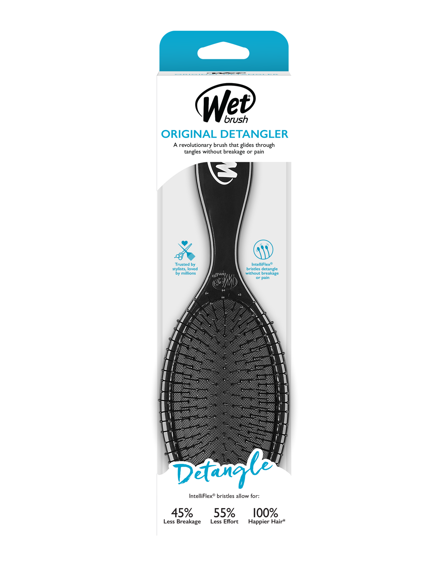 Perie de Par pentru Descurcarea Parului Wet Brush Original Negru